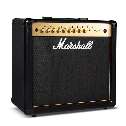 Image of Marshall MG50GFX Combo Guitar Amp - Clean, Crunch, Overdrive Channels | Reverb /Delay Digital Effects | 3-Band EQ | 3.5 mm Headphones Out | 30W Output| Footswitch Included - Black