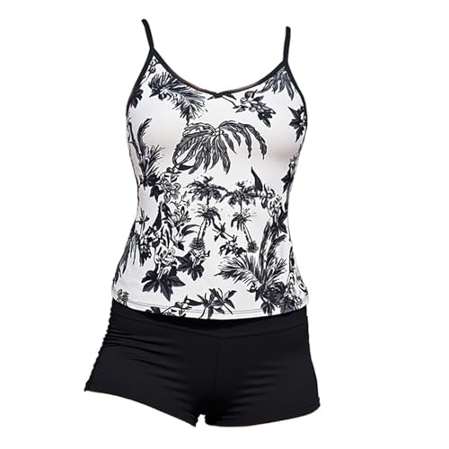 Maillot de bain tankini taille haute et imprimé floral chic