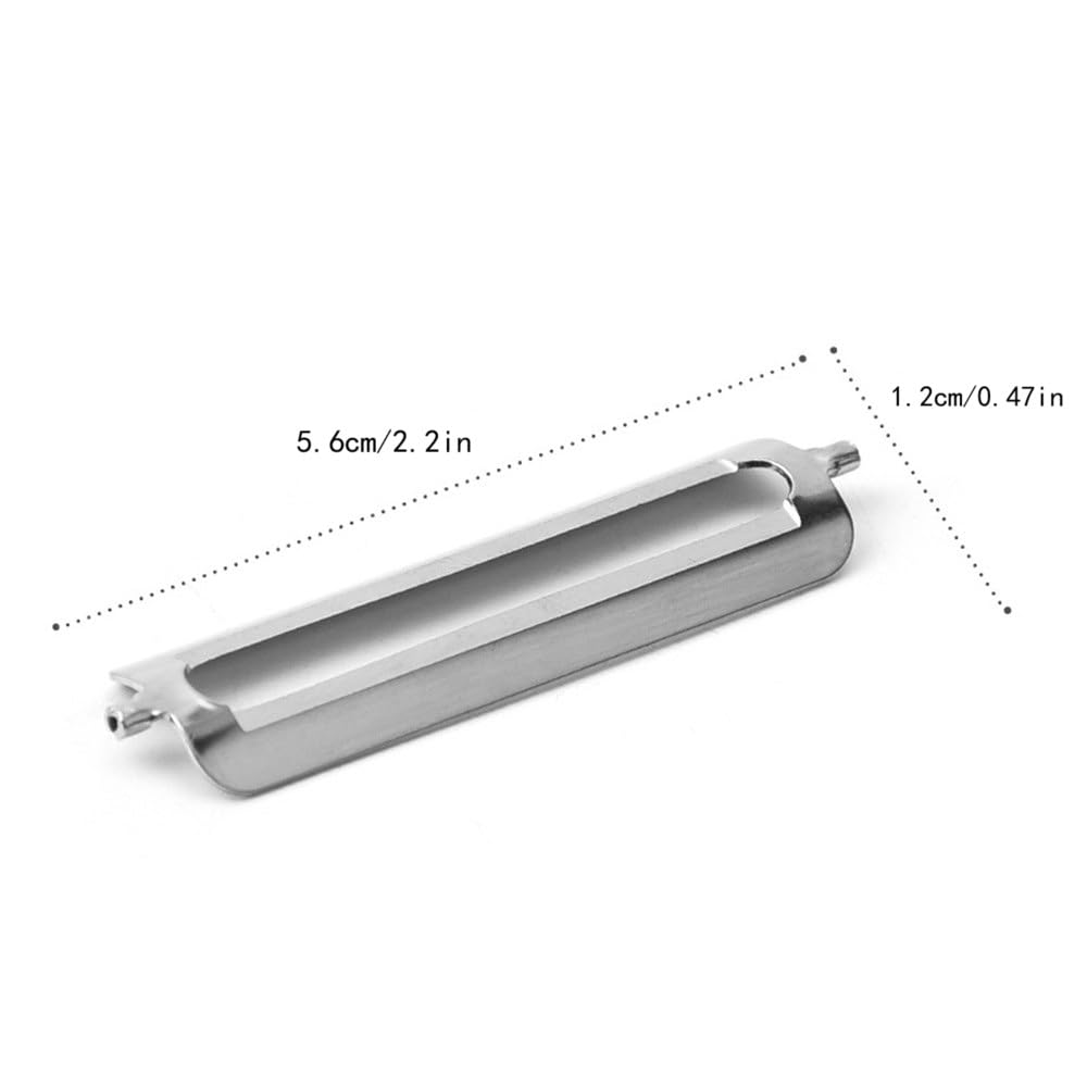 Pelador multifuncional de 55 mm, de acero inoxidable, hoja plana de repuesto para cocina