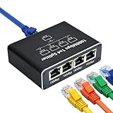 【Switch Ethernet】Ne choisissez plus entre vos appareils ! Ce switch ethernet haute performance divise un signal réseau en 4 sorties indépendantes. Contrairement aux répartiteurs passifs, notre hub RJ45 permet à tous vos appareils de naviguer sur Internet simultanément sans aucune perte de débit.