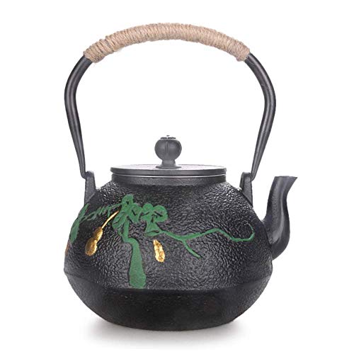 XHCP Teapot Ceramics Cast Iron Teapot Tea Kettle for Stove Top with Stainless