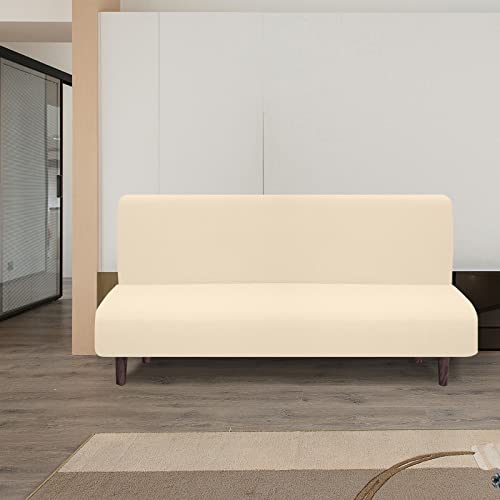 Granbest Water Repellent Futon Cover High Stretch Armless Sofa Covers Foldable Sofa Bed Covers Jacquard Futon Slipcover Waterproof Furniture Protector for Kids Pets (Futon - Image 2