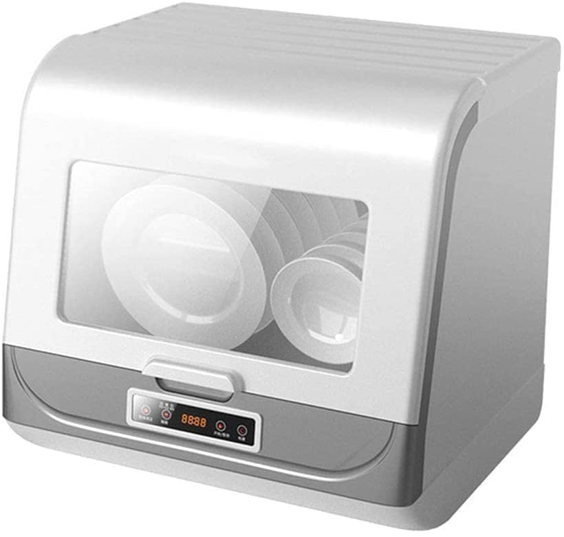 Lavavajillas de escritorio totalmente automático para el hogar, lavavajillas de mesa, compacto, portátil, mini lavaplatos, pantalla LED, encimera de 6 lugares, eficiencia energética, secado
