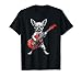 Smoking Dog Funny Chihuahua Meme Playing Guitar Rock T-Shirt