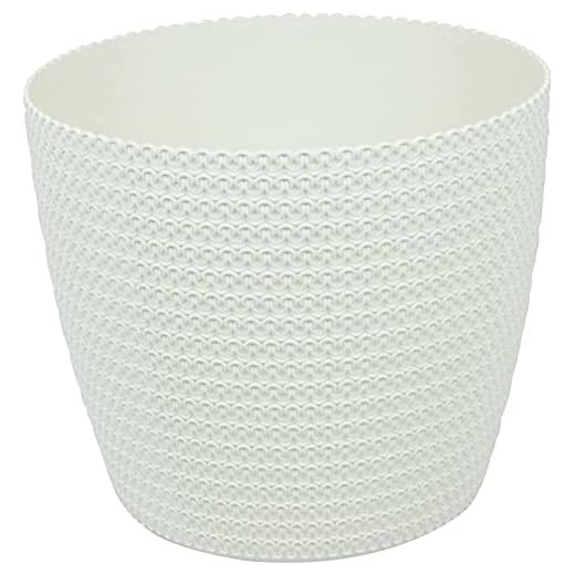 Blomkruka i plast magnolia jersey 110 mm, kräm