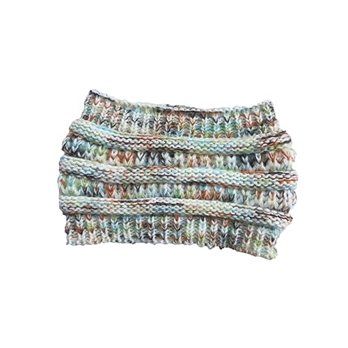 minkissy Colorful Spot Knitted Ponytail Hat Widen Hair Band Lightweight Woolen Yarn Fashion for Outdoor Camping Casual Wear and Everyday Style