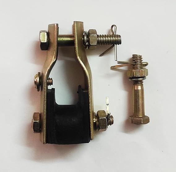 Image of Heavy Duty Steel & Rubber to Ceiling Hook clamp or shackle with 6mm Bolt, 1.8mm Hanger arm & 3 Nut with Earthing screw Locking Pins To Ceiling Hook Attachment Clamp