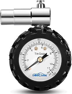 Godeson Bicycle Tyre Pressure Gauge, 0-160psi/11bar Tyre Pressure Gauge for Presta Tyre Valve,Mechanical Gauge,No Batteries, Not for Scharder Valves