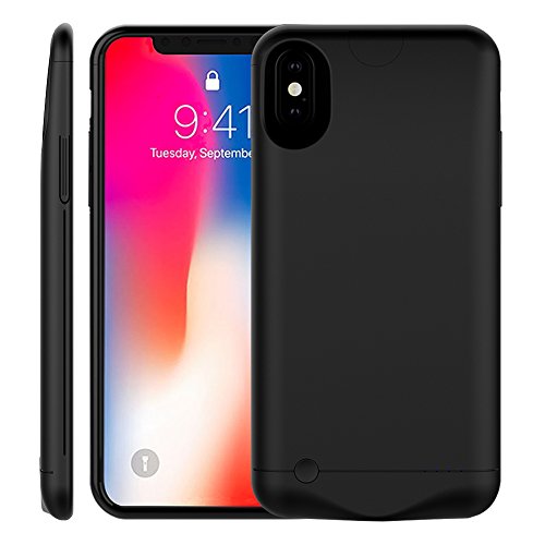 iPhone X/XS Battery Case, MAXBEAR 5200mAh Ultra Slim Portable Extended Backup Battery Charger Case Charging Case Battery Pack for iPhone X/XS, iPhone 10(5.8inch)-Black