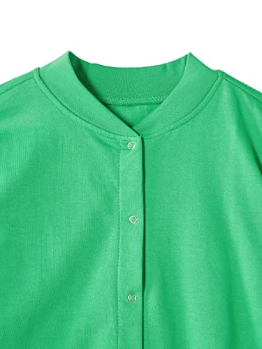 Image of AmeriMark Women Fleece Snap Button Cardigan Sweatshirt Coat - Ladies Soft Lightweight Warm Long Sleeve Jacket with Pockets