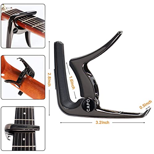 Capodastre de guitare pour guitare acoustique et guitare électrique – Pince de guitare 3 en 1 avec support pour… - Les Beatles, Paul McCartney, John Lennon, RIngo Starr, George Harrison Capodastre de guitare pour guitare acoustique et guitare électrique – Pince de guitare 3 en 1 avec support pour… – Image 6