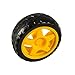 AEDIKO 4 Sets TT Motor DC 3-6V Gearbox Motor Dual Shaft 200RPM Ratio 1:48 Motor with Tire Wheel Kit for Arduino DIY Smart Car Robot