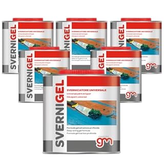 Magazzini GM, Sverniciatore Universale in Gel SVERNI GEL, Elimina Vernice da Ferro Legno Muro, essendo in gel non cola, Made in Italy, Efficace su Vari Strati, 750ml (6)