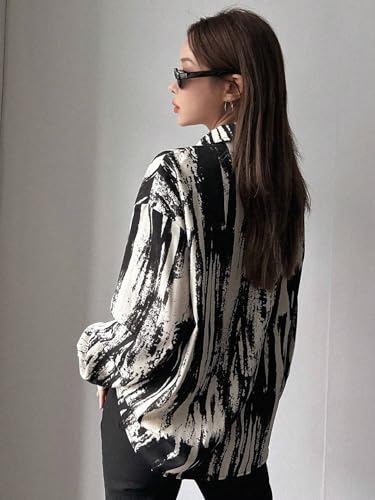 Image of GRECIILOOKS Women's Rayon Oversized Shirt | Korean Style Long Sleeve Oversized Button Down Shirts |Comfortable Rich Top for Office & Casual Outfits (Available in Plus Size)