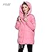 Produktbild RIDOER Patagonia Womens Nano Puff JacketWinter 90% Duck Down Parkas Frauen Loose Fit Mantel mit Kapuze Dicke Freizeitjacke Warm Snow Pink Schwarz Overcoat2XL