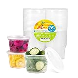[TashiBox] 16 oz plastic food storage containers with lids - 40 sets