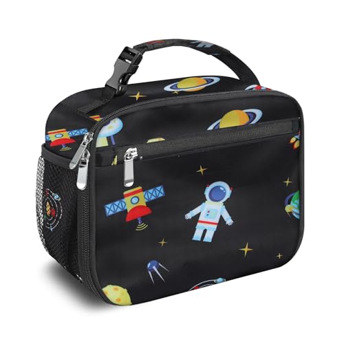 Kids Lunch Box for Boys Girls Lunch Bag Insulated Durable Lunchbox Children Lunch Tote Bag for School Astronaut
