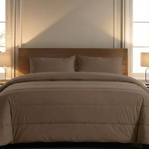 Zelesta® Comfort Uni 2-in-1 4-Jahreszeiten Ganzjahresbettdecke ohne Bezug – Bett in 10 Sek, Temperaturregulierend, Waschbar 40°C, Atmungsaktiv, Milbendicht, Mikrofaser