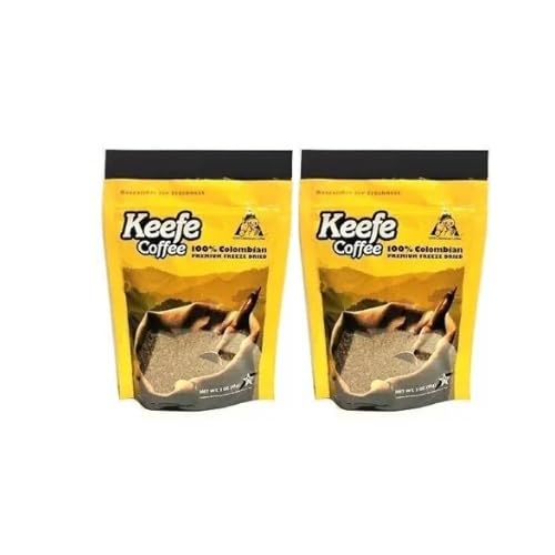 Vista 5 de Keefe Coffee 100% café liofilizado prémium colombiano bolsa sellada de 3 onzas