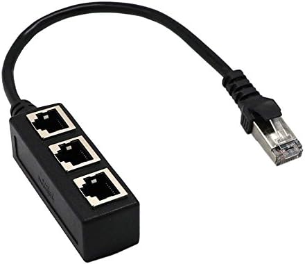 RJ45 1 Male to 2 Female Socket Port LAN Ethernet Network Splitter