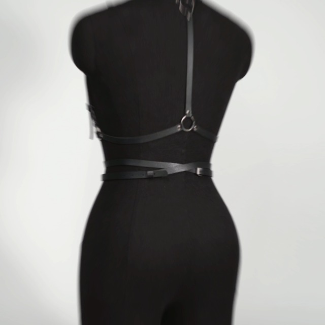 WARANDOD Leather Harness for Women Fashion Goth Chest Pu  display picture 1