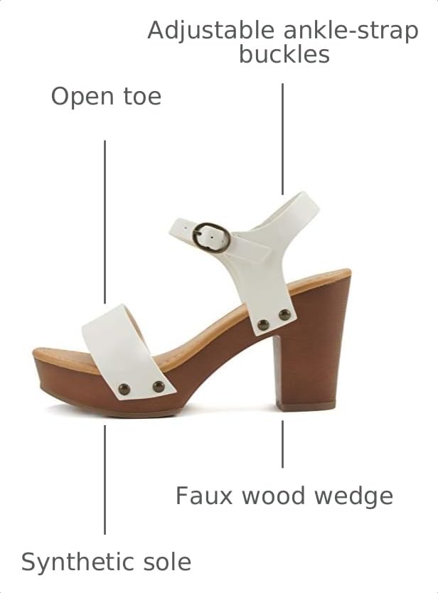Image of Soda CHIVAS ~ Women's Bold Buckles Studded Wedge Sandal
