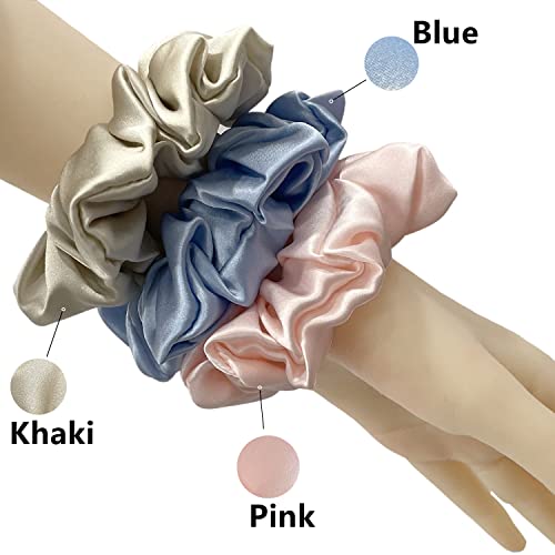 Suncdelv Silk, 100% seda scrunchies para cabelo, 22 laços de cabelo Momme para anti-vincos e quebras