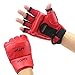 Ducomi Gants de Boxe Demi-Doigt Avec Bracelet Réglable - Protection des Articulations Pendant le Poinçonnage de Grappin de Sparring -Convient aux Hommes Femmes -MMA, Muay Thai, Kick Boxing (Rouge, XL)