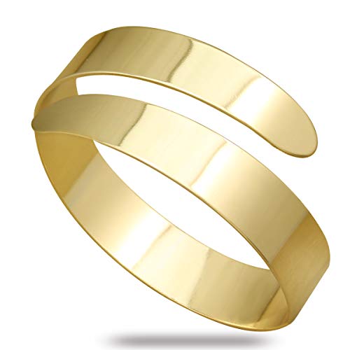 RechicGu Egypt Arm Cuff Armlet Armband Bangle Bracelet Egypt Cleopatra Swirl Snake Upper