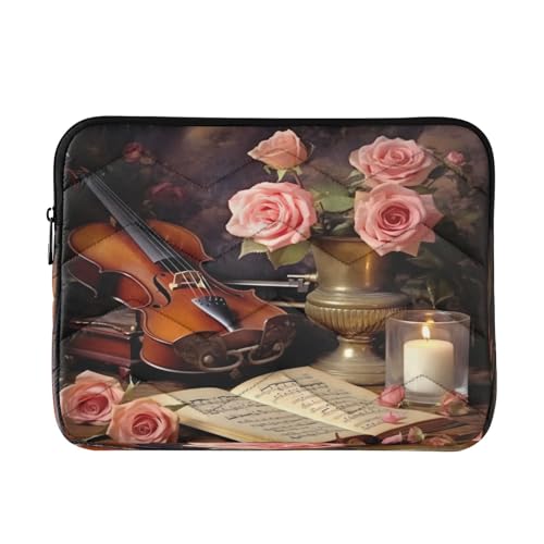 Funda Vintage para Laptop 13-14 Pulgadas con Diseño Rosas miniatura 1