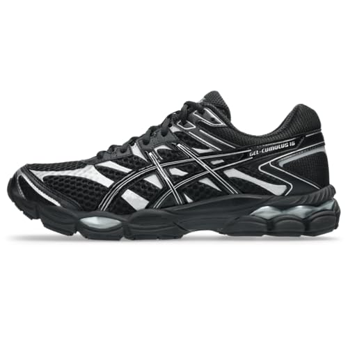 ASICS Unisex Gel-Cumulus 16 Sneakers, Black/Black, 5 US Women/3.5 US Men