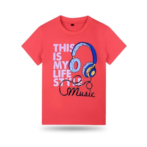 Image of T2F Boy's Cotton Printed Regular Fit T-Shirt (Pack of 6)