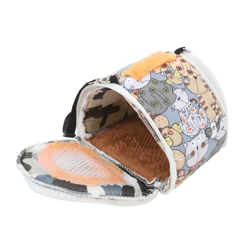 Abaodam Portable Hamster Carrier Bag with Detachable Shoulder Strap for Animals Like Dwarf Hamsters and Guinea Pigs Convenient for Travel and