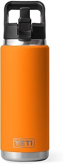 Yeti Rambler 26 Oz Straw Bottle King Crab Orange