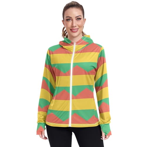 Bolivia Flag Women's UPF 50+ Sun Protection Hoodie Jacket Lightweight Long Sleeve Sun Shirt with Pocket Multicoloured