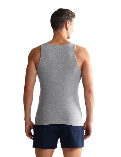 Image of U.S. Polo ASSN. Men's EV006 Pure Cotton Ribbed Vest - Pack of 1