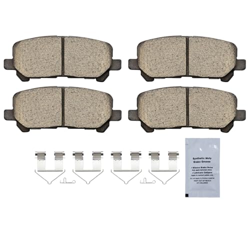 Image of HUSCH Rear Ceramic Brake Pads Kit Fit For Honda Pilot, For Acura MDX | For Honda Pilot 2016-2022, For Acura MDX 2014-2016
