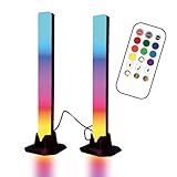 Global Gizmos 84509 Set of 2 LED Light Bars/Colour-Changing Backlights for TVs, PCs, Gaming & More/Music Sync Function/Remote Control Included