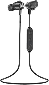 UXD Bluetooth Headphones, Wireless Bluetooth Earphones, Bluetooth Earphones with CVC 8.0 Built-in Microphone, 20 Hours Usage Time, IPX7 Waterproof, Bluetooth Sports Headphones (Black) asin的图片