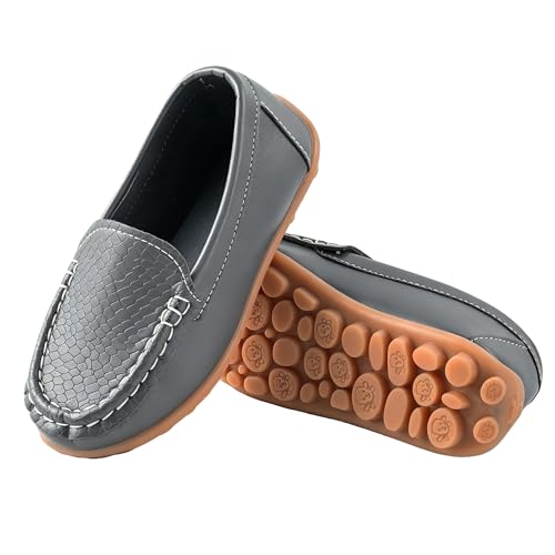 Image of Boys Girls Loafers Dress Flats Slip-On Oxford Casual Moccasins School Walking Boat Shoes(Toddler /Little Kid /Big Kid)