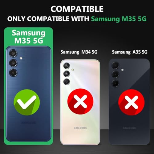 Image of Fashionury Crystal Clear Case for Samsung Galaxy M35 5G | Yellowing Resistance | Transparent TPU Silicone | Raised Camera Lips | Slim Transparent Cover