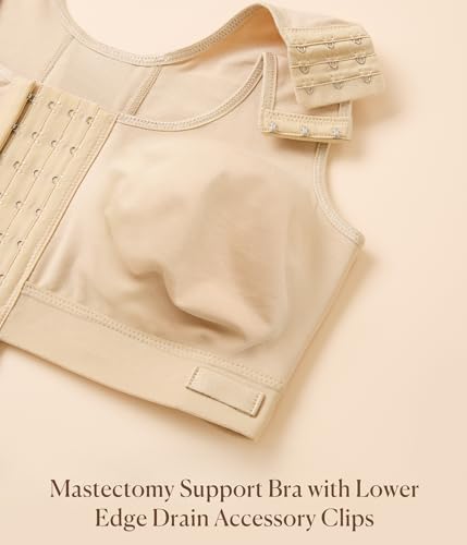 Image of BRABIC Post Surgery Front Closure Bras for Women No Underwire Compression Surgical Mastectomy Everyday Bra