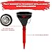 Pit Posse PP3367 Automotive Funnel Oil Change Large Wide Mouth Flex Flexible Spout Extension Funnel with Handle and Strainer, for Engine Oil, Liquid, Diesel, Kerosene, Gasoline, Coolant- Pack of 2