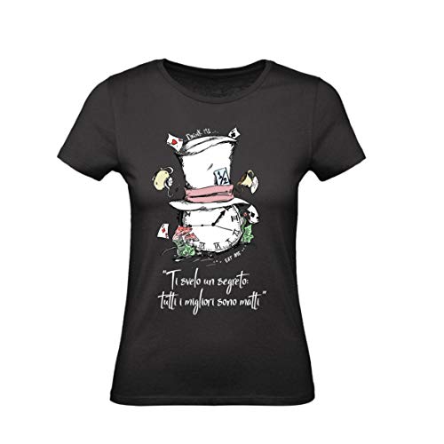 Social Crazy T-Shirt Donna Cotone Basic Super vestibilità Top qualità