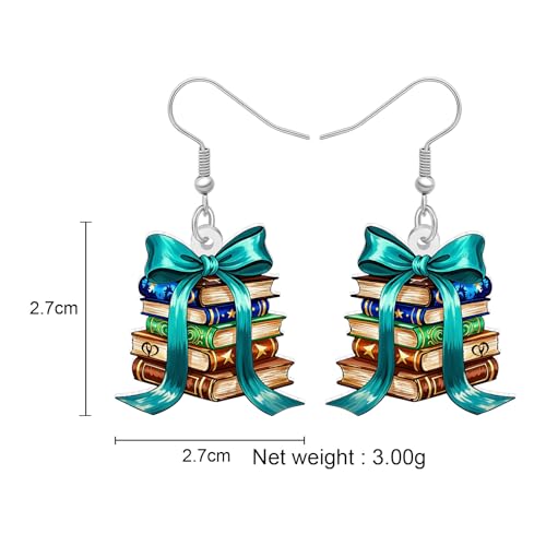 LONYOO Boucles d'oreilles pendantes en acrylique pour bibliothèque, crayon, bijoux de rentrée scolaire, cadeaux pour enseignantes, femmes, Moyen, Acrylique, Pas de pierre précieuse – vue 5