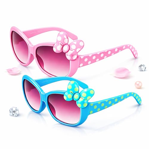 Image of Zynic Sunglasses For Kids Girls Combo Pack of 2 | Cat Eye Butterfly Sunglasses Goggles For Kids Baby Girls Stylish And Fashanable Specs | UV 400 Protected | Birthday Gift