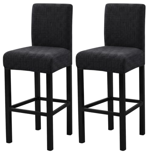 Image of FUANGUI Bar Stool Covers Set of 2, Stretch Bar Stool Seat Covers