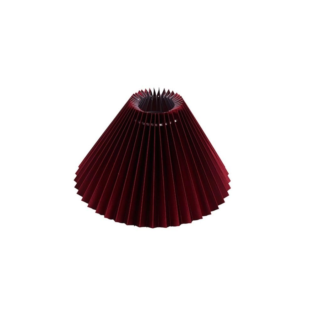 Cubierta protectora de lona plisada vintage para lámparas de mesa y techo, moderna, accesorios de iluminación E27 (beige)