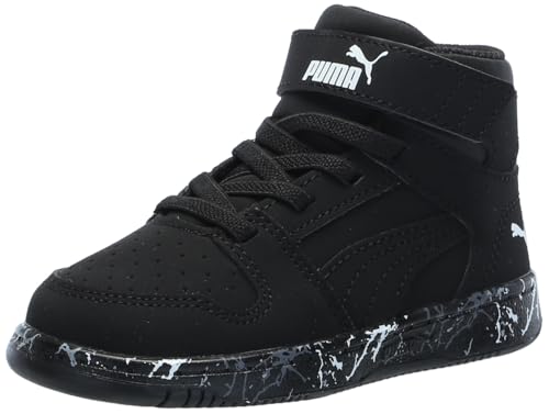 Zapatillas PUMA Rebound Layup de nubuck negro con ajuste seguro de velcro