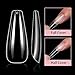 Makartt Ballerina Nails Set 500pcs Clear False Nail Tips with 4 PCS Nail Glue for Acrylic Nail Press on Nails Set Full Cover Coffin Nails Soak Off Nail Tips with 1pc Nail File Nails Art for Women